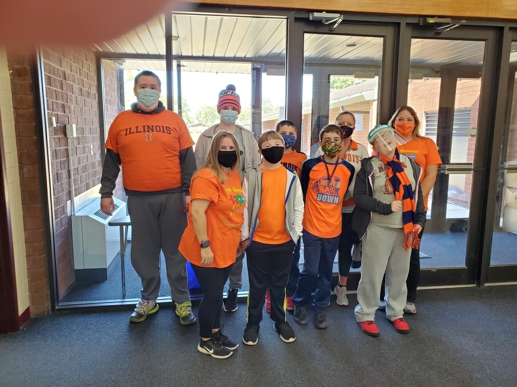 Mrs Brady's class Bulky Prevention Orange day.